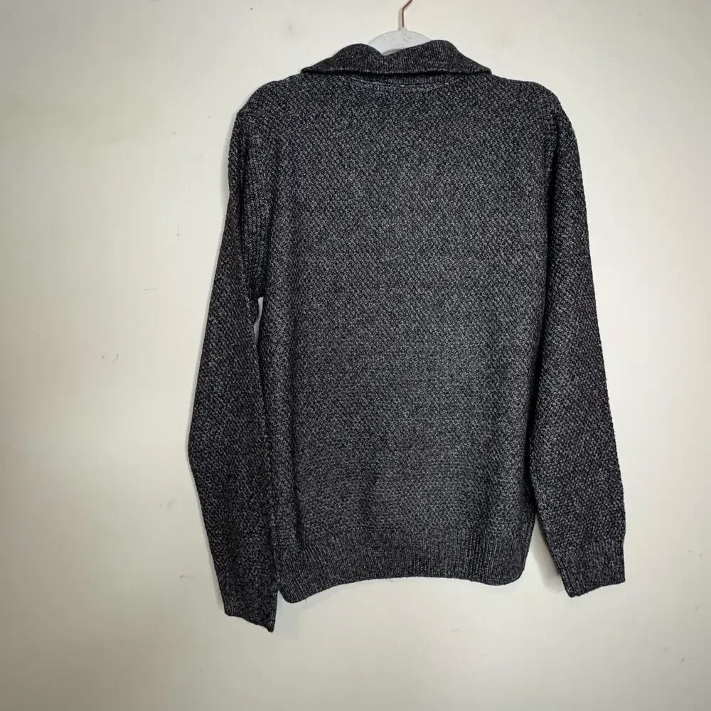 Alesbury 1/4 Zip Pullover Sweater Charcoal Gray Knit Long Sleeve NWT Mens Medium